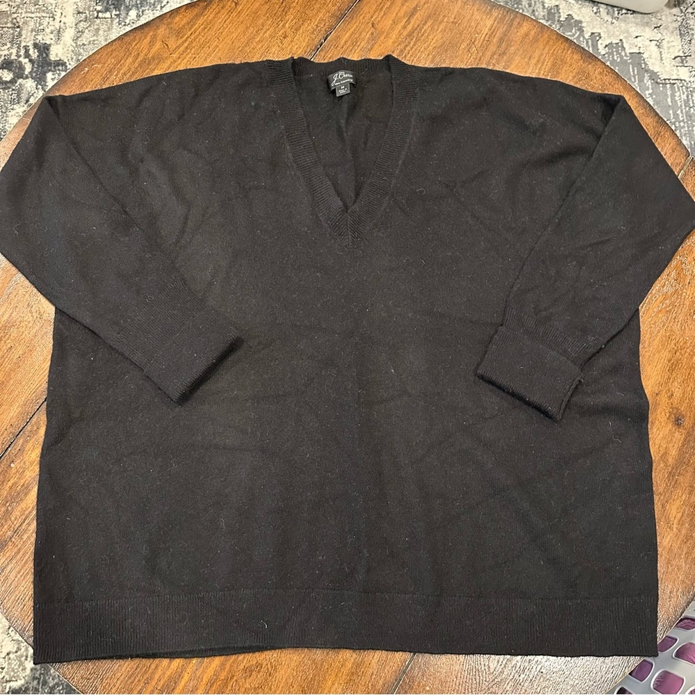 J Crew Women’s Black V-Neck Sweater